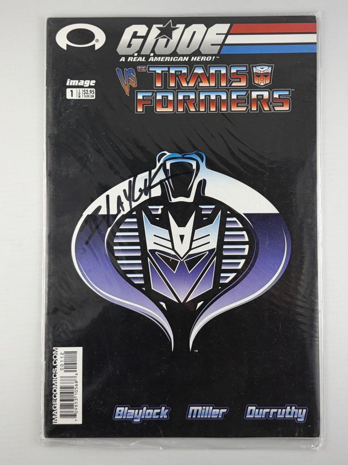 Gi Joe Vs Transformers #1 2nd Print Variant Image Comics 2003 Blaylock Signed SS0