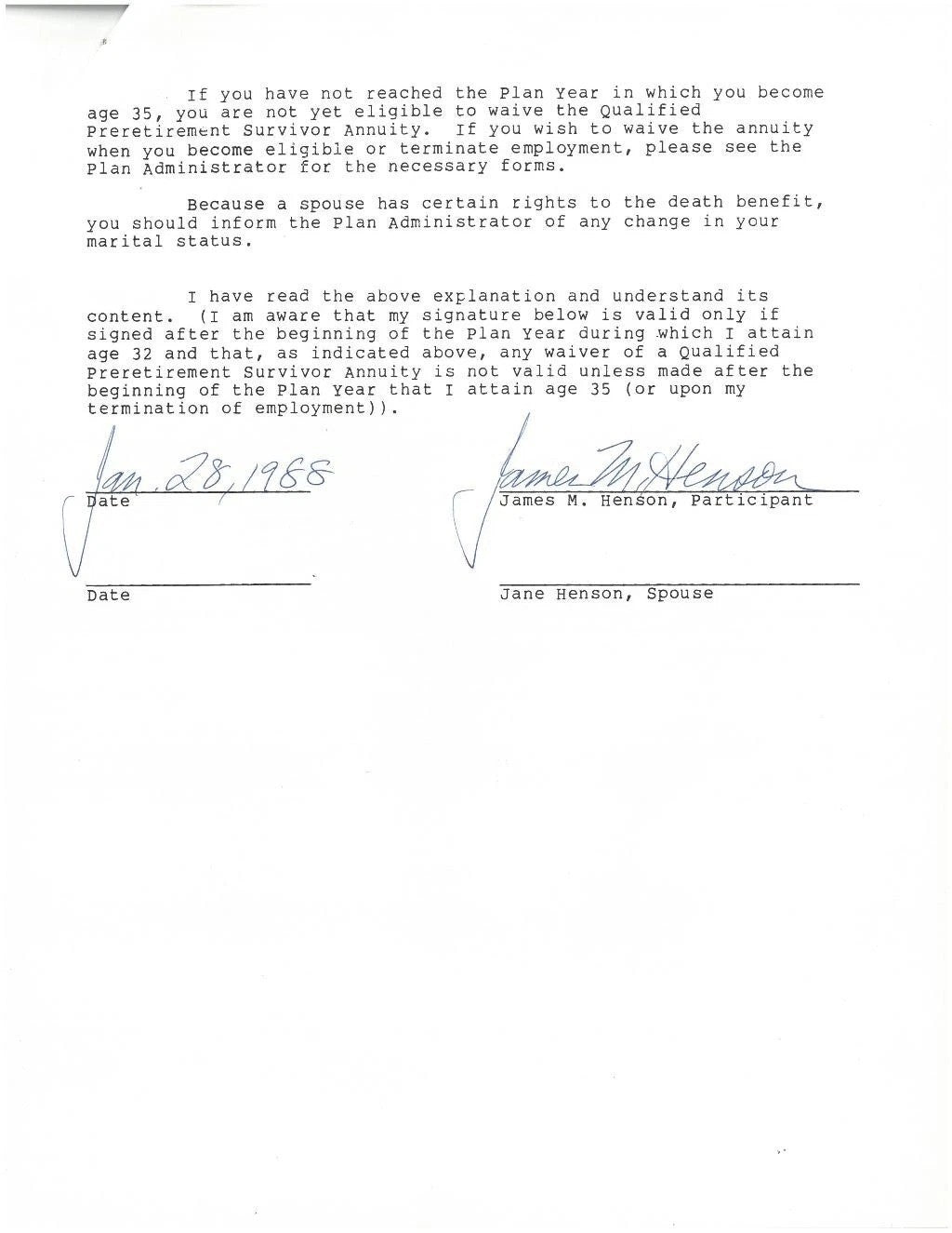 Jim Henson Signed Auto Muppets Inc Pension Document Full Name Beckett BAS0