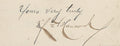 Winfield Scott Hancock Signed Auto 2x3.5 Album Page Civil War General Grad LOA0