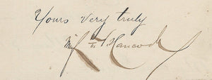 Winfield Scott Hancock Signed Auto 2x3.5 Album Page Civil War General Grad LOA