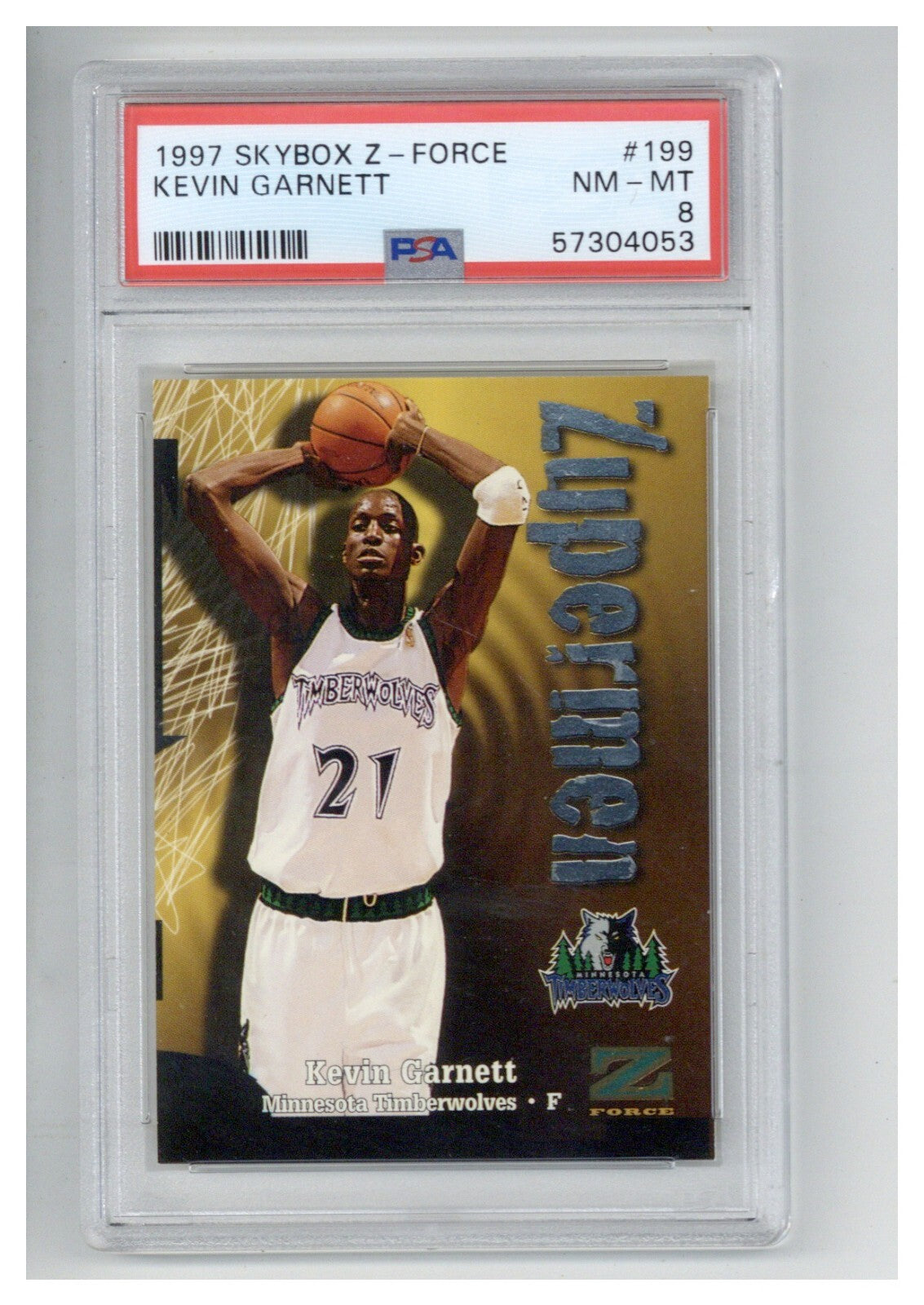 1997 Skybox Z Force 199 Kevin Garnett PSA 80