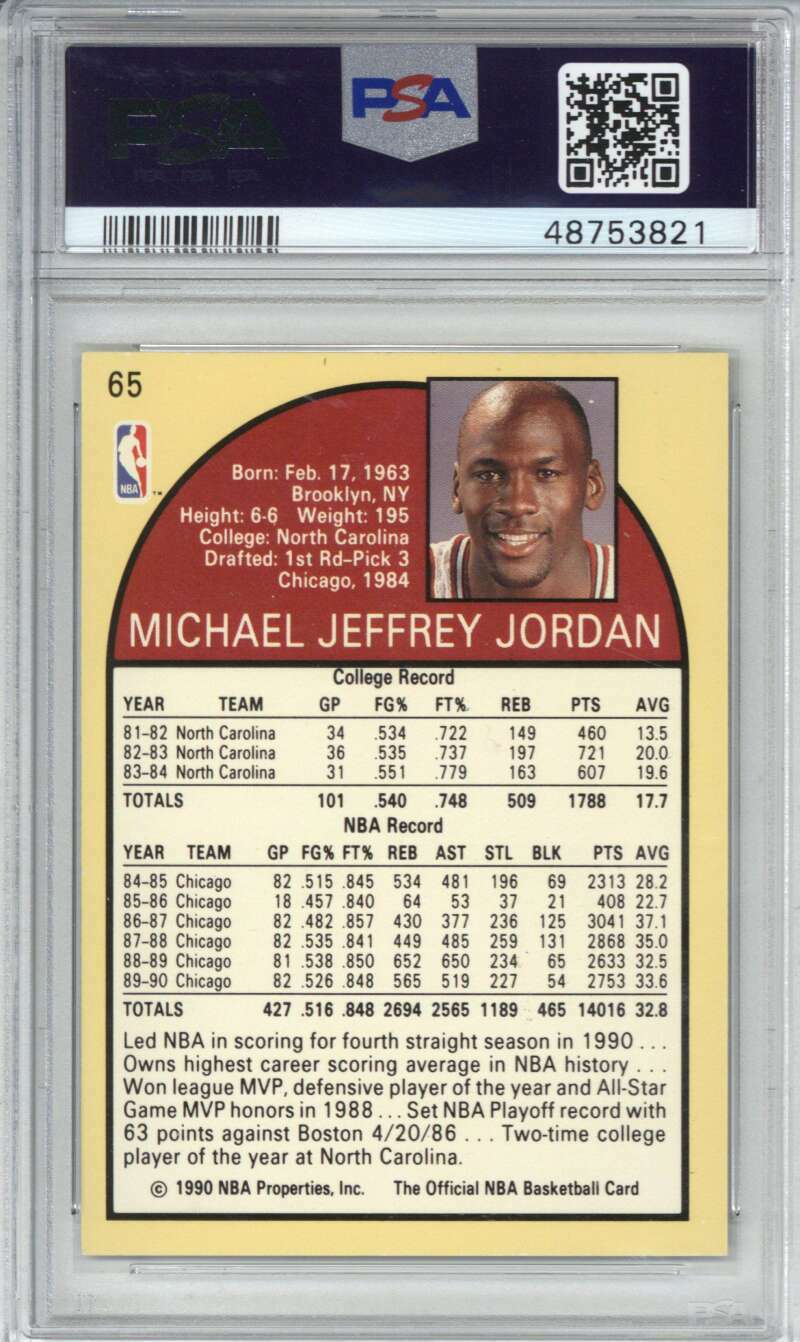 1990 Hoops 65 Michael Jordan PSA 71