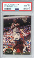 1992 Stadium Club 247 Shaquille O'Neal PSA 80