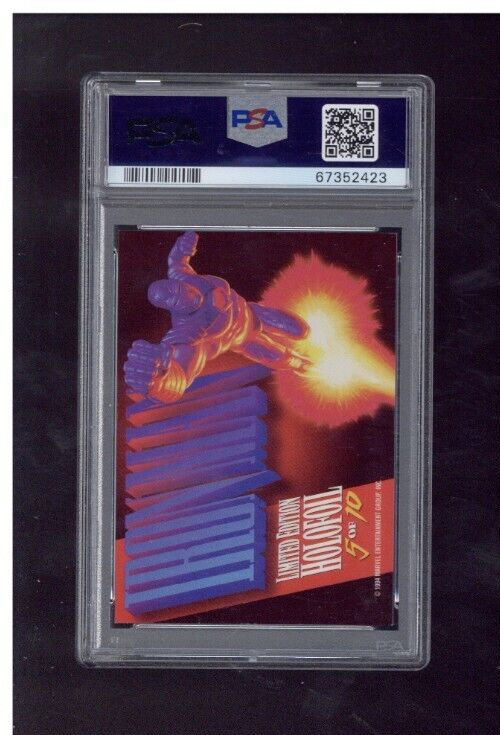 1994 Marvel Masterpirces Iron Man Holofoil Silver PSA 81