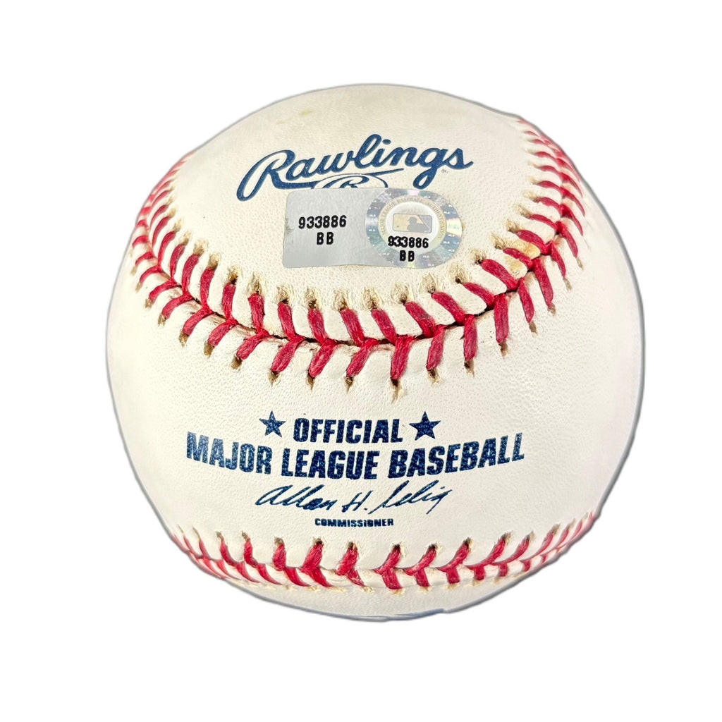 George Brett Signed OML Baseball 3154 Hits MLB Mounted Memories2