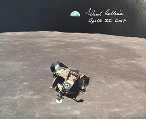 Michael Collins Signed Auto Apollo 11 8x10 Lunar Photo CMP Inscribed Grad LOA