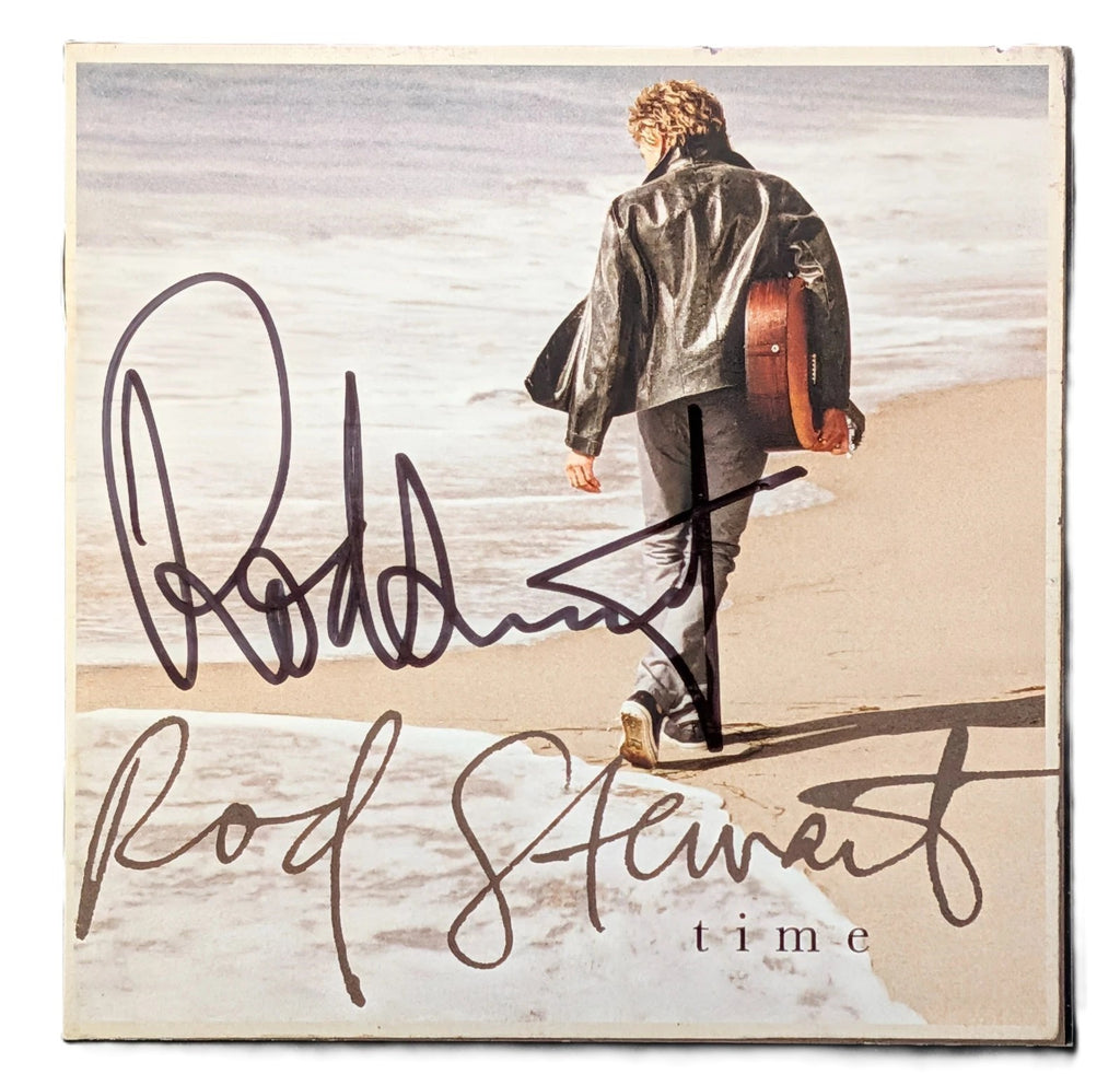 Rod Stewart Signed Time CD Booklet JSA COA0