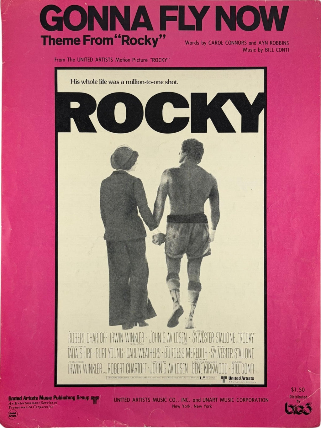 Rocky Original Gonna Fly With Me Song Booklet 1977 BIG 30