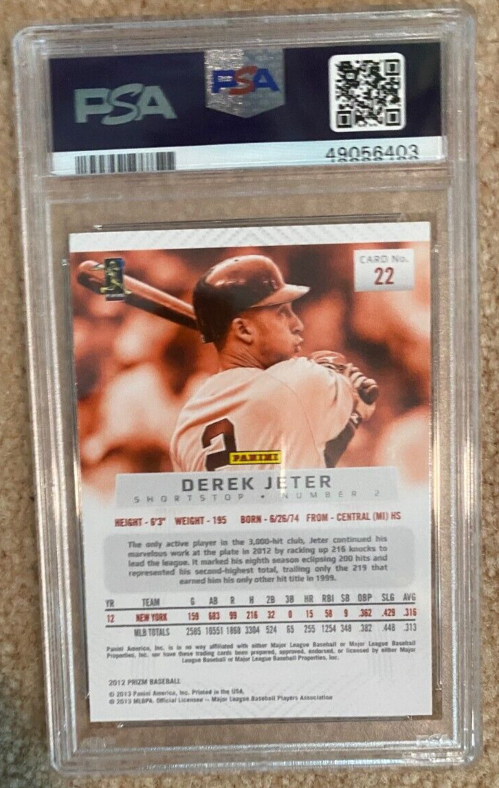 2012 Panini Prizm Derek Jeter PSA 91