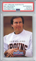 1991 Proline Portraits Bill Belichick Autograph PSA Auto 9 0