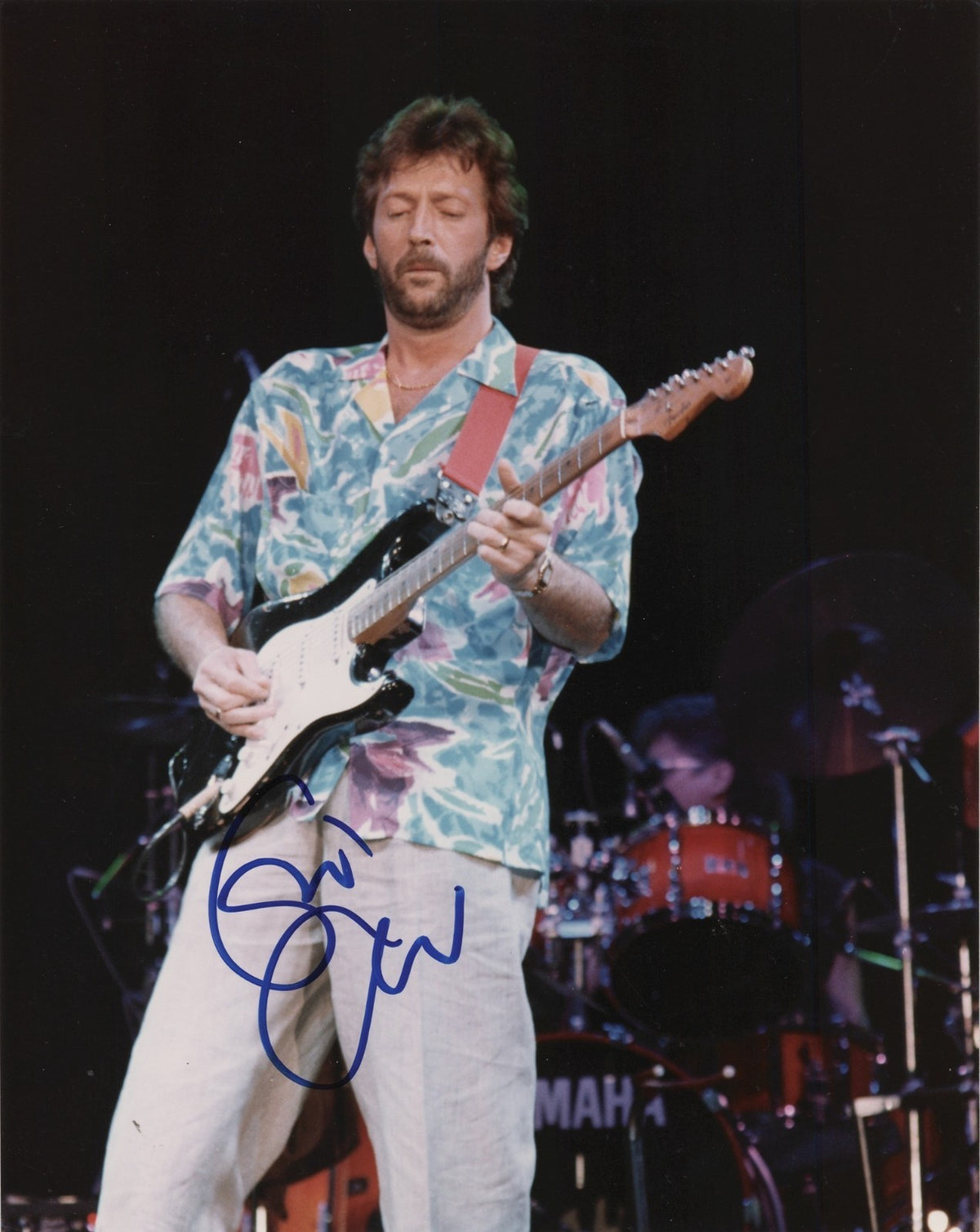 Eric Clapton Signed Auto 8x10 On Stage Photograph Near Mint Grad LOA0
