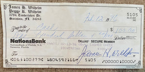 Hoyt Wilhelm Double Signed 1996 Check Beckett BAS