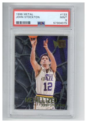 1996 Metal 133 John Stockton PSA 9