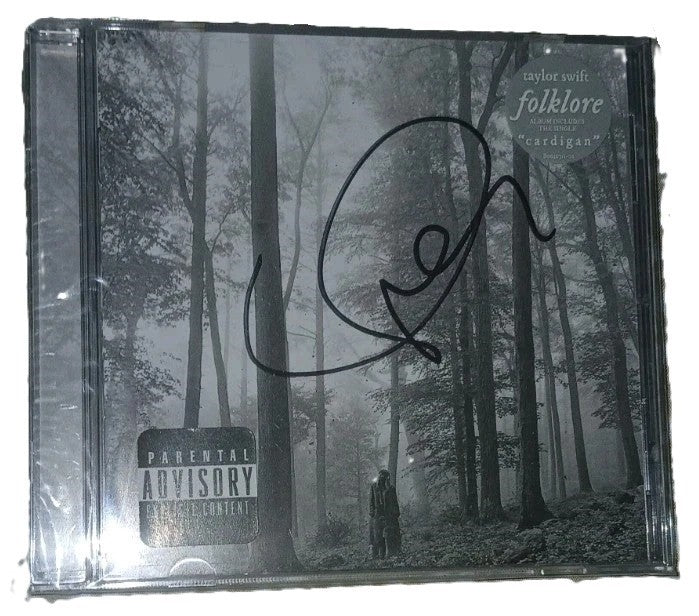 Taylor Swift Signed Auto Folklore Factory Sealed CD Grad LOA0