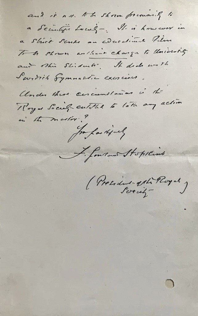 Frederick Gowland Hopkins Signed Auto Handwritten 6x9 Letter Nobel Grad LOA1