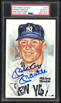 Mickey Mantle Signed Auto 1981 Perez Steele HOF Postcard PSA DNA Gem Mint 100