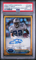 2023 Topps Chrome Gold Refractor #TCAES Emmitt Smith Signed /50 Auto PSA 100