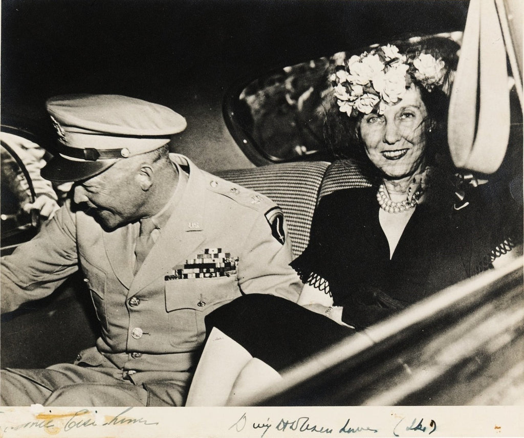 Dwight and Mamie Eisenhower Signed Auto 7x9 WWII Photograph President Grad LOA0