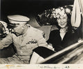 Dwight and Mamie Eisenhower Signed Auto 7x9 WWII Photograph President Grad LOA0