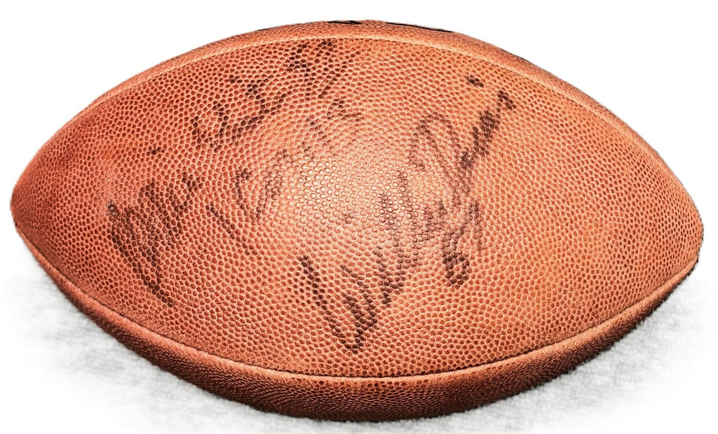 Reggie White Willie Davis Dual Signed Auto NFL Football The Duke Packers HOF JSA0