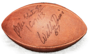 Reggie White Willie Davis Dual Signed Auto NFL Football The Duke Packers HOF JSA