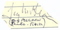 Tug McGraw Signed Autographed 1x1.5 Vintage Cut Signature Beckett BAS 0