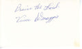 Vince DiMaggio Signed Autographed Index Card JSA 0