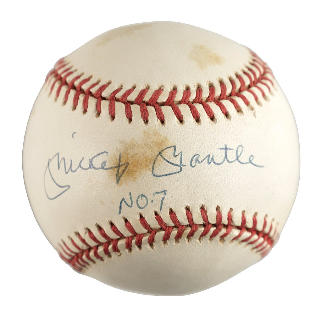 Mickey Mantle Signed OAL Baseball No 7 Yankees HOF UDA Upper Deck JSA LOA0