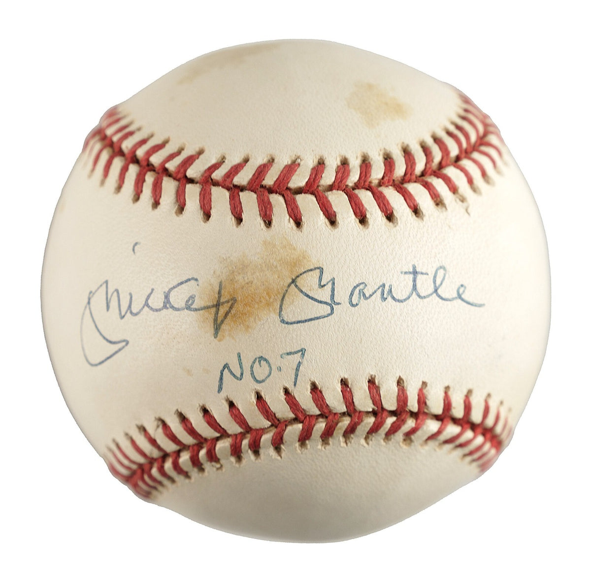 Mickey Mantle Signed OAL Baseball No 7 Yankees HOF UDA Upper Deck JSA LOA0