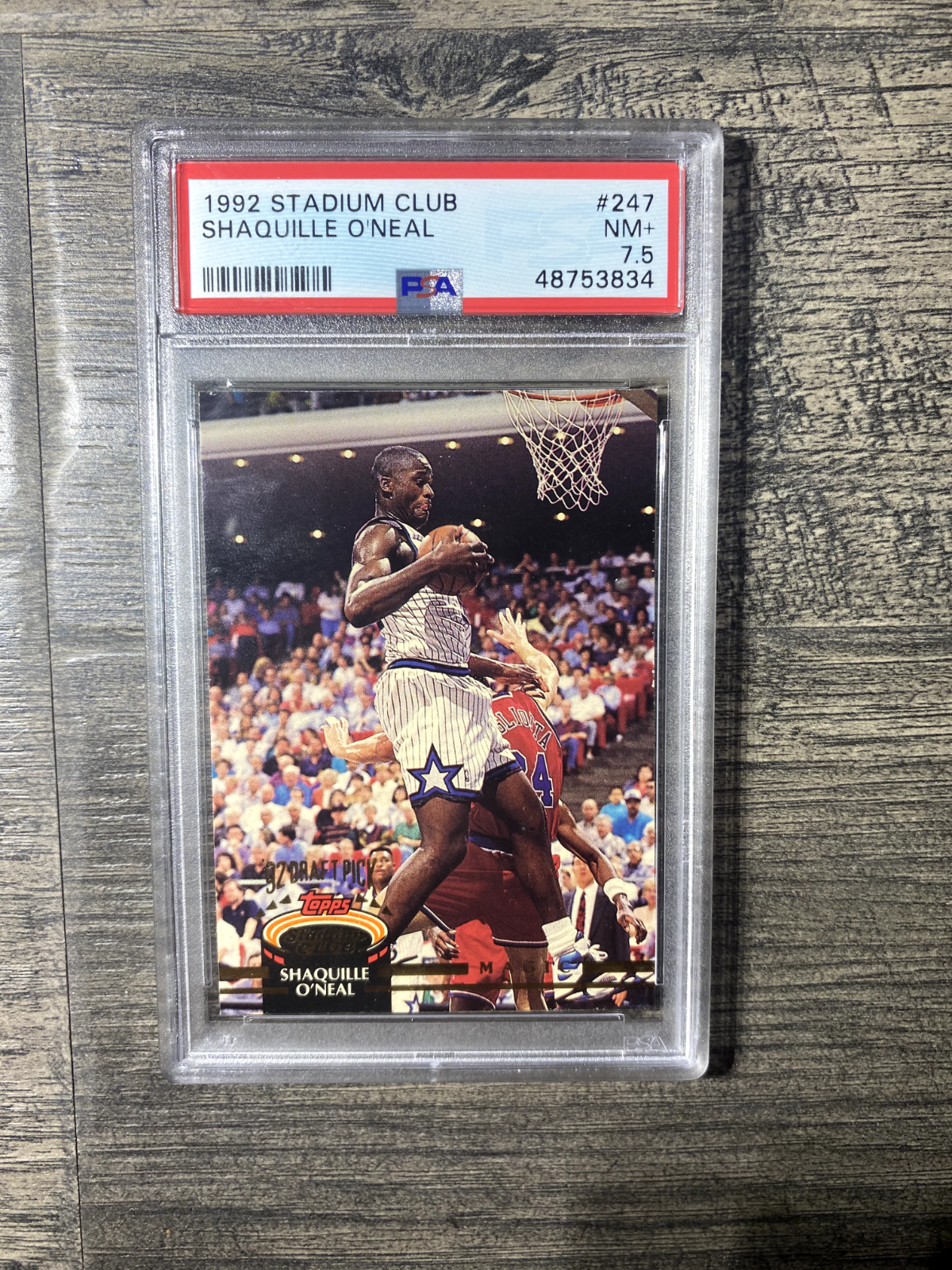 1992 Stadium Club Shaquille O'Neal PSA 7.50